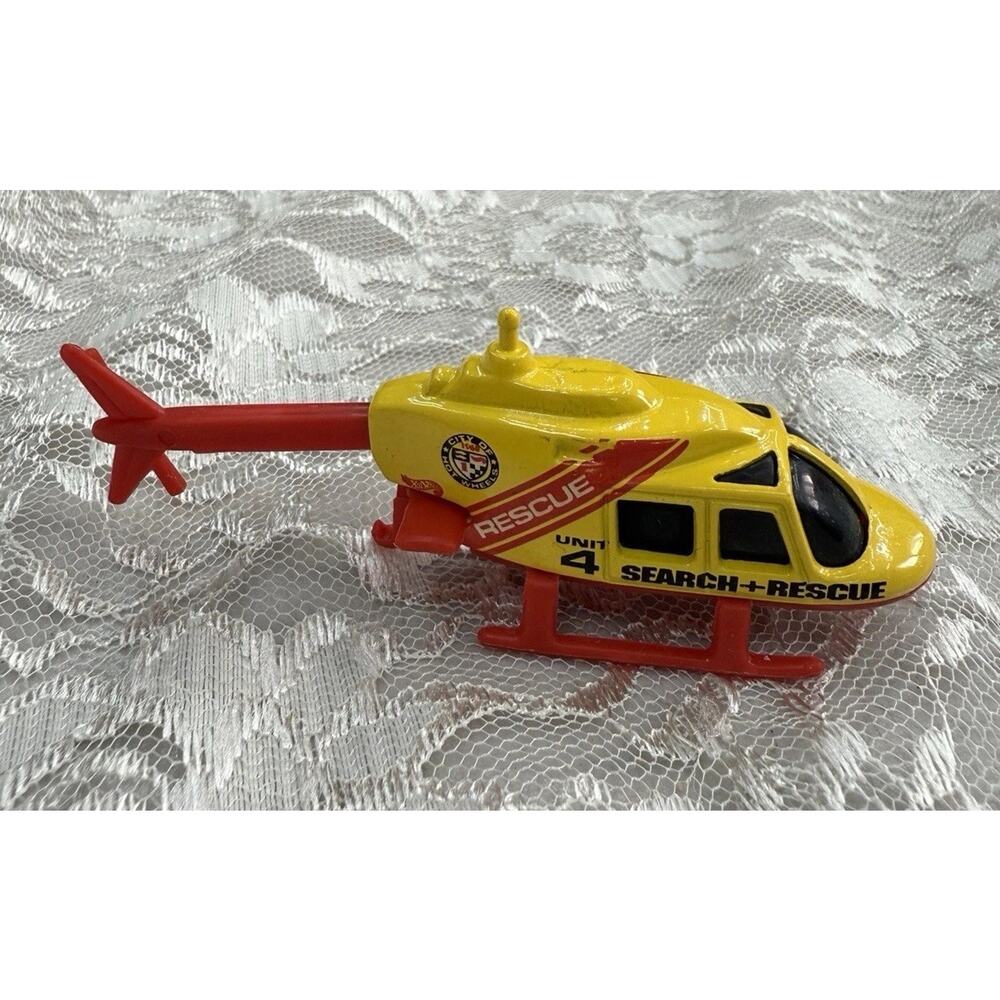 Vintage Mattel Hot Wheels 1989 Search and Rescue Helicopter Chopper Diecast Toy